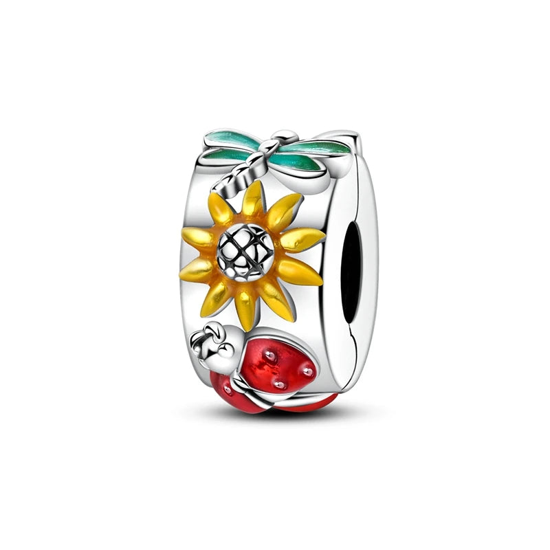 Heißer Verkauf 925er Sterlingsilber Blauwal & Marienkäfer & Engel baumelnder Charm für Armband Boutique Halskette MiNi-Serie Anhänger Geschenk