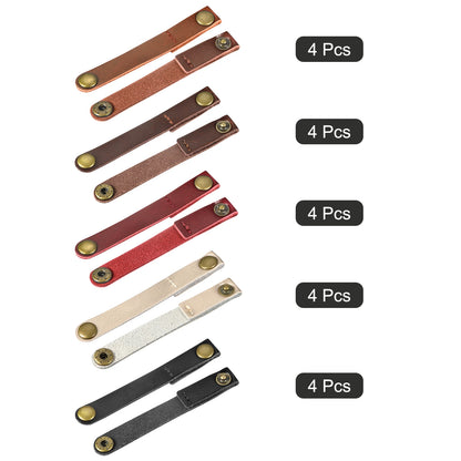 20pcs 5 Farben Leder Kabel bänder Kabelbinder Wraps Kabel Management Halter Halter Kabel Organizer für USB-Kabel Kopfhörer Drähte