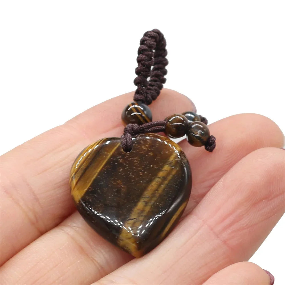Natürliche Stein Keychain Charms Herz Rot Achate Amethysten Opal Anhänger für Schmuck Machen Halskette Keychain Geschenk