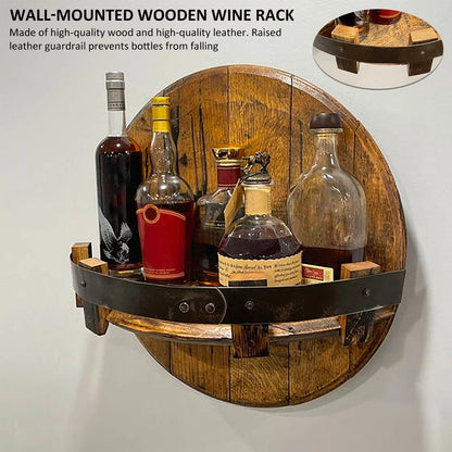 Holz Wand halterung Weinflaschen halter Whisky Flaschen regal Vintage Wandre gale Holz Display Stand Regal Home Bar Zubehör