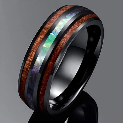 Mode Wikinger Baum des Lebens Edelstahl Abalone Muschel ringe für Männer Odin Norse Wikinger Runen ringe Retro Amulett Schmuck Geschenk