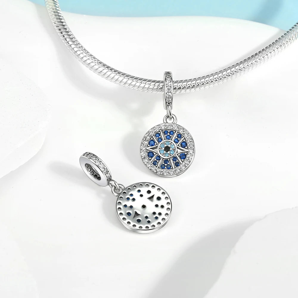 Blaue Serie 925 Sterling Silber Globus Schneeflocke Tanzschuhe Krone Charm Passend für DIY Armband Halskette Elegante Partygeschenke
