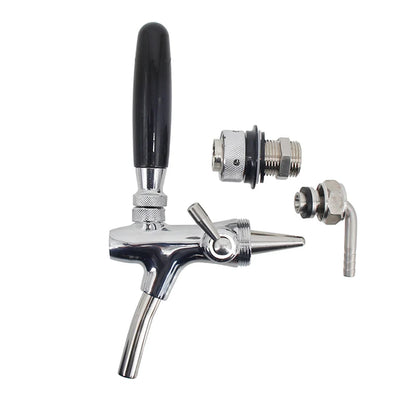 Standard Europäischen Bier Flow Control Wasserhahn mit 50mm Schaft & 8mm Ellenbogen Saitenhalter G5/8 "Einstellbare bier Tap Homebrew Fass Bar