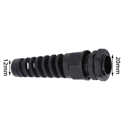 2 Stück schwarz wasserdichte Kabel verschraubung Anti-Biegung pg7 Kunststoff verbindung m12 m16 m20 Nylon torsion sichere Verbindung pg9 Kabel befestigungs verschraubungen