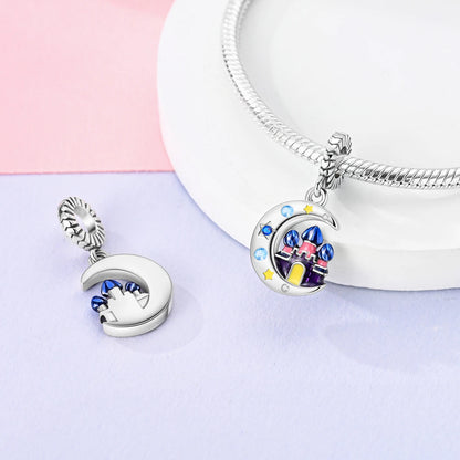 Versilberte bunte Charms-Perlen passen zu Original-Armreif, Einhorn, feuriger Drache, Anhänger, baumelndes Armband, DIY-Frauen-Schmuck, Geschenk