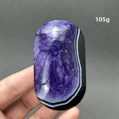 Natürlicher Edelstein Achat Kristall Palm Spielen Mineral Quarz Reiki Heilung Energie Spirituelle Meditation Home Decor Geschenk