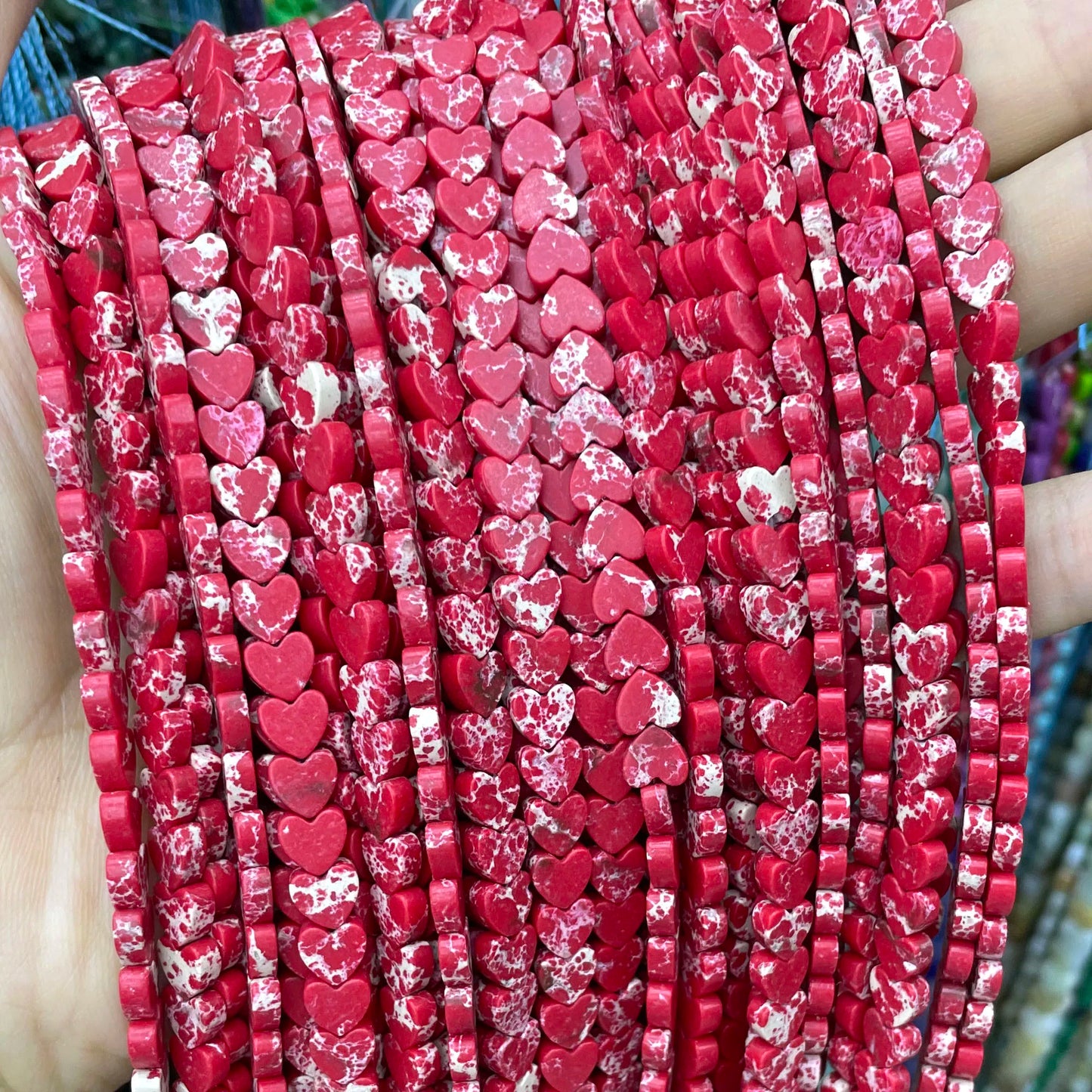 6MM Natürliche Herz Form Rubin Rot Chalcedon Lose Spacer Perlen Für Schmuck Machen DIY Armband Ohrringe Halskette Zubehör 7,5