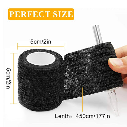 3/6/12/24/48/96 Stück 2" x 5 Yards Tattoo Grip Tape Wrap, elastische Bandage Wrap Tattoo Grip Tube Tattoo Pen Maschine, Tattoo Supplies