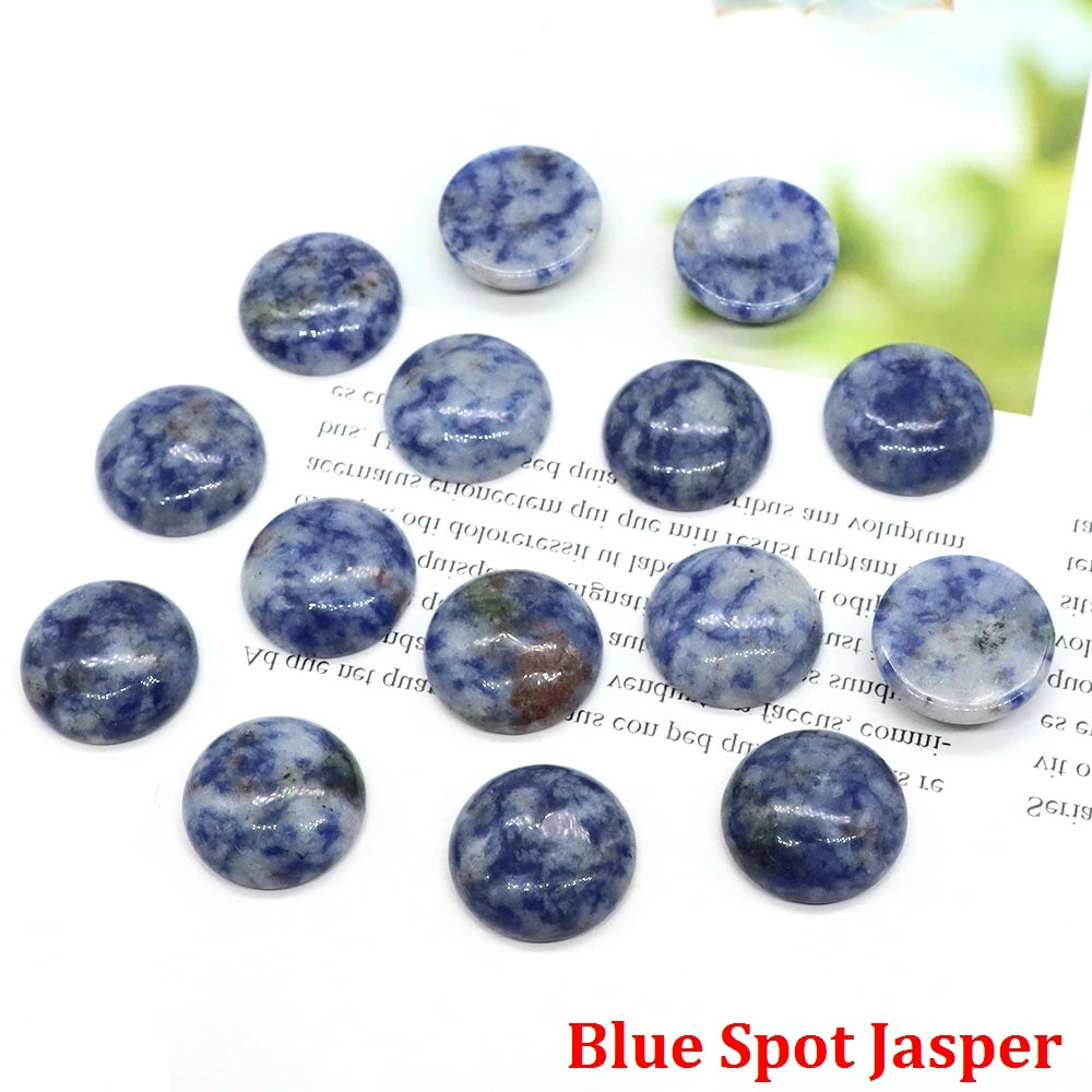 5 teile/los Natürliche Stein Cabochon Spacer 6 8 10 12 14 16 18 20 25mm Runde Cabochons Cameo für DIY Schmuck Zubehör