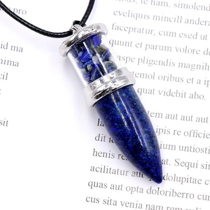 Naturstein Anhänger Halsketten Amethyst Kristall Edelstein Stein Quarz Kies kugelförmige Pendel Reiki Heil pendel