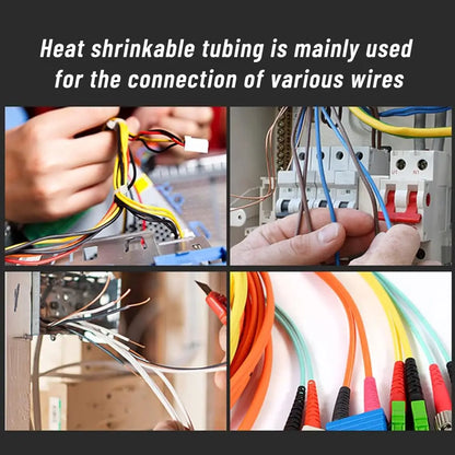 164/328PCS Schrumpfschlauch 2:1 Draht Kabel Wrap Sortiment Elektrische Isolierung Rohr Kit 5 Farbe 8 größe