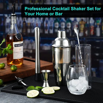 6/9 stücke Edelstahl Cocktail Shaker Bartending Werkzeuge Barkeeper Kit Martini Sharker Trinken Mixer Set Mit Lagerung Tasche