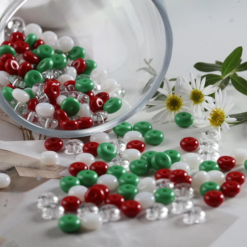 50/100 stücke 3x6mm Neue Glas Seed Bead Abacus Form Spacer Lose Perlen für DIY Schmuck Machen armband Halskette Charms Zubehör
