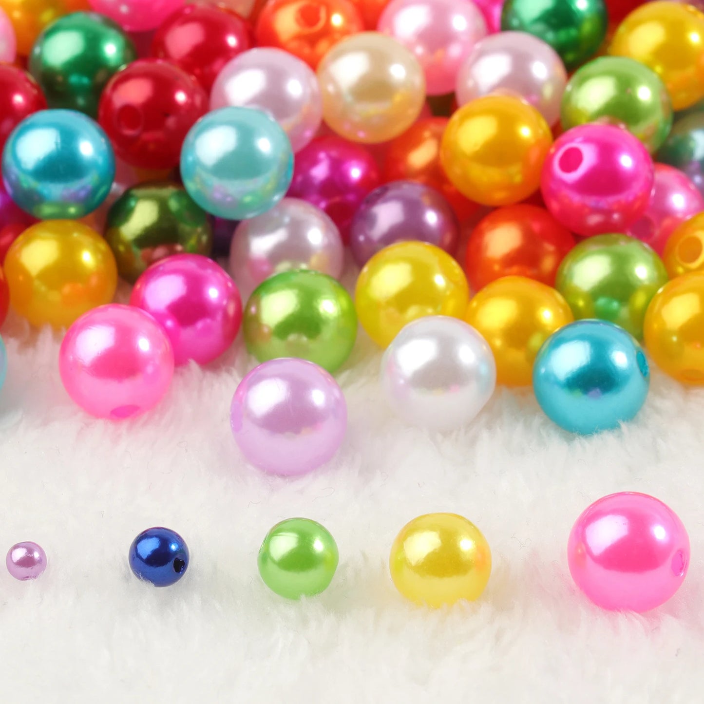 4mm 6mm 8mm 10mm Runde Imitation Perle Perlen Bunte Lose Kunststoff Acryl Spacer Perlen Für schmuck Machen Diy Armband Halskette