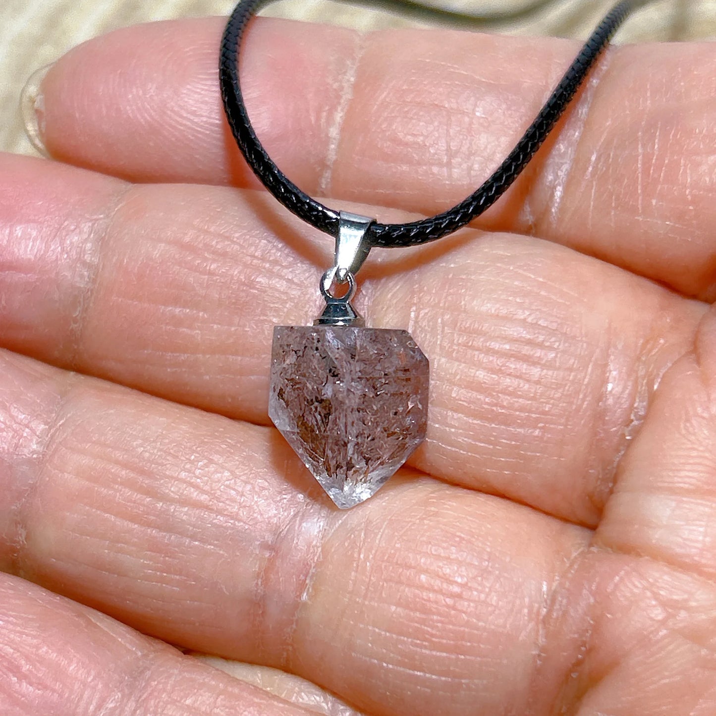 Natürlicher Kristall Herkimer Diamant Zubehör Hängestein Edelsteine Mineral Energie Reiki Heimdekorationen Geschenk Erzkristalle