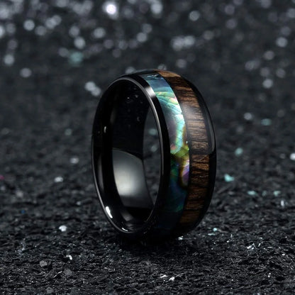 Mode Wikinger Baum des Lebens Edelstahl Abalone Muschel ringe für Männer Odin Norse Wikinger Runen ringe Retro Amulett Schmuck Geschenk