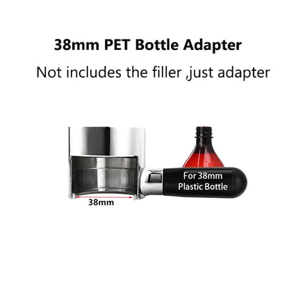 Bierglas-Flaschenfüller-Adapter, entschäumender Bierhahn-Adapter für 28-mm-PET-Flasche, 38-mm-PET-Flasche, Einreichung von Swing-Top-Flaschen