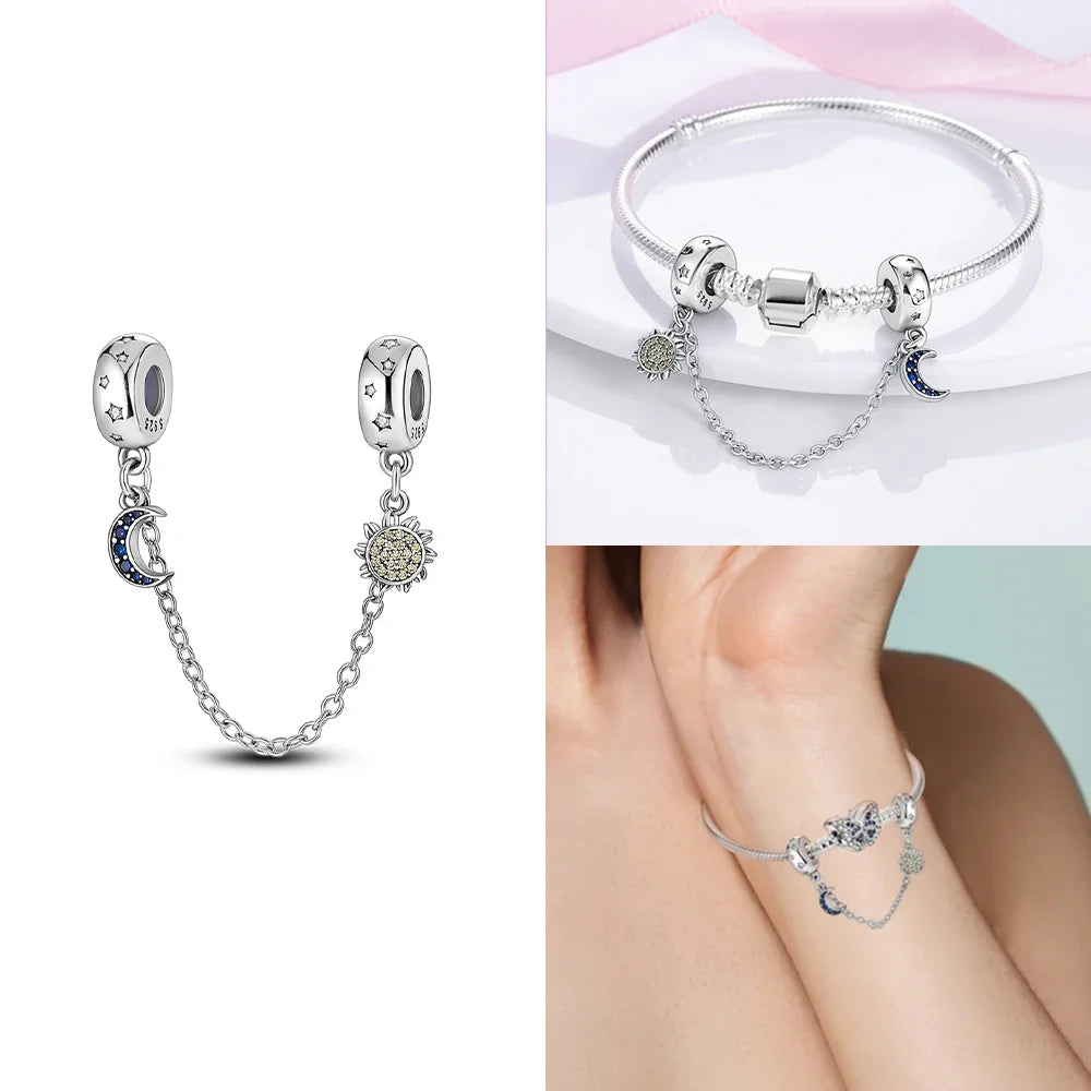 Neue Charms-Perle aus 925er-Sterlingsilber, rosa Schmetterling, leuchtende Glühwürmchen, baumelnd, passend für Armreifen, Halskette, DIY-Schmuck, Frauen-Geschenk