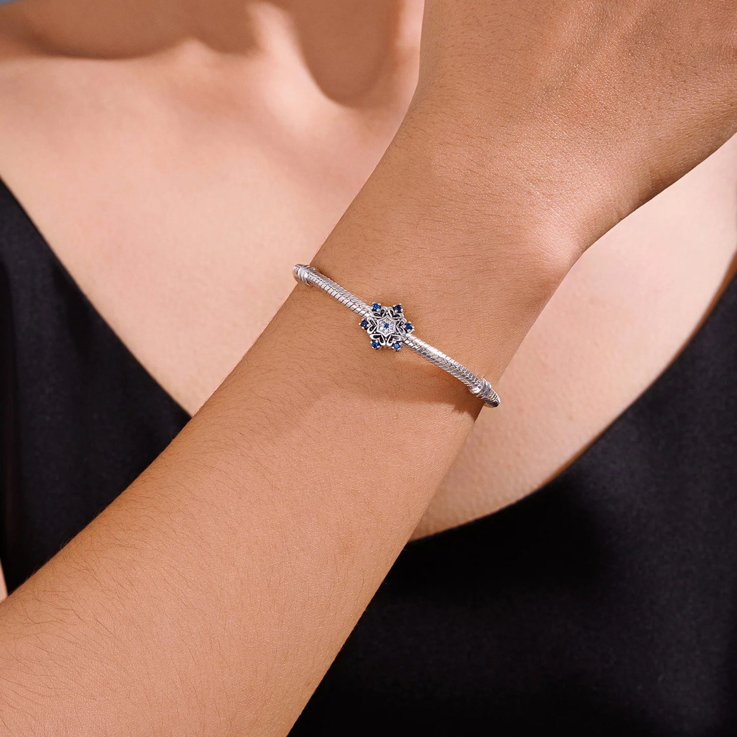 925 Sterling Silber Charms Schneeflocke Anhänger Original Fit Armband Halskette Diy Für Weihnachten Frauen Mode Liebe Schmuck Geschenk