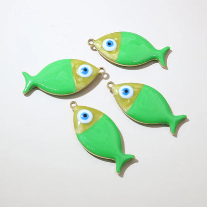 10 Stück 25x11mm Edelstahl Emaille Fisch Charms Anhänger niedlich DIY Schmuck Herstellung Zubehör für Halsketten Ohrringe Armbänder