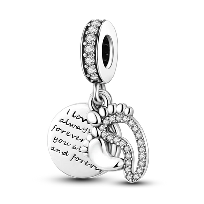 Charm-Perle aus 925er-Sterlingsilber, Mutter-Geschenk, Mutter, Liebe, glückliche Familie, baumelnd, passend für Original-Armreif, Halskette, DIY-Schmuck