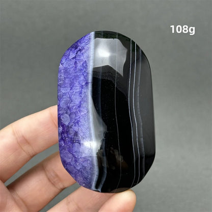 Natürlicher Edelstein Achat Kristall Palm Spielen Mineral Quarz Reiki Heilung Energie Spirituelle Meditation Home Decor Geschenk