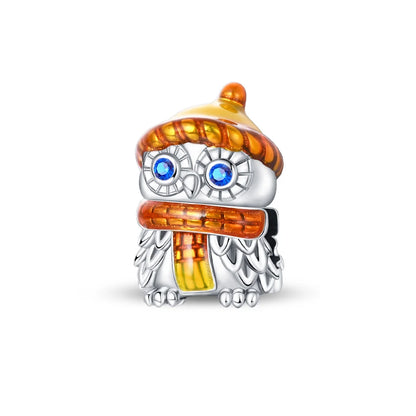Kürbishaus-Perlen und Kuchen-Donut-Herzform aus 925er-Sterlingsilber, dreifach baumelnder Charm, passend für Armbänder, goldene orangefarbene Anhänger-Geschenke