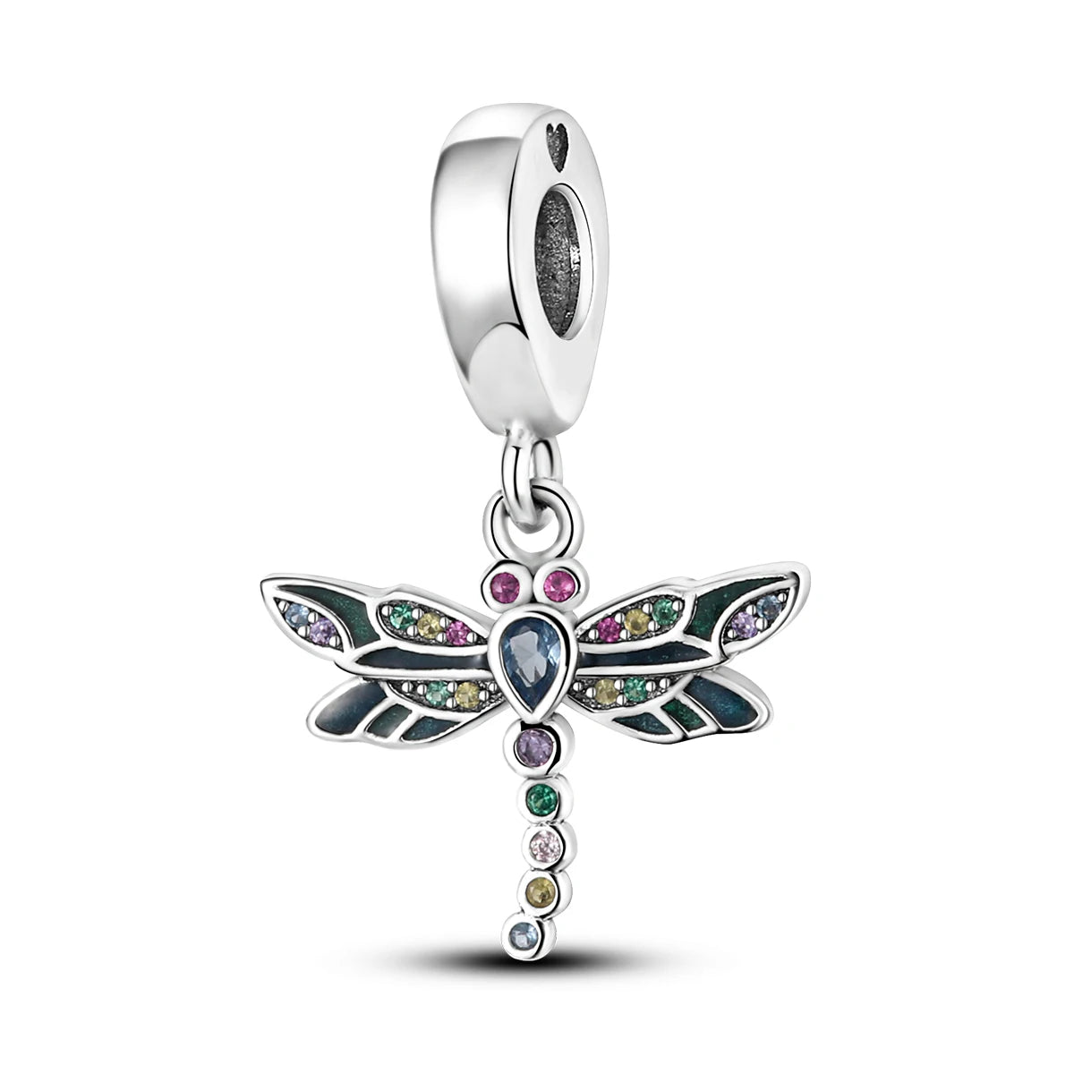 Original 925er Silber-Charm-Perlen, leuchtender, leuchtender Glühwürmchen-Schmetterlings-Anhänger, passend für Armbänder, Charm-Herstellung von Schmuck