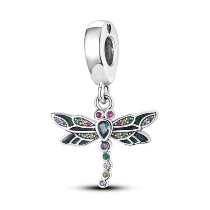 Original 925er Silber-Charm-Perlen, leuchtender, leuchtender Glühwürmchen-Schmetterlings-Anhänger, passend für Armbänder, Charm-Herstellung von Schmuck