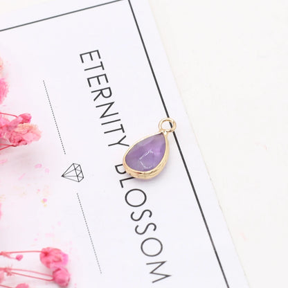 Natürliche Amethysten Anhänger Charms Natürliche Lila Quarz Kristall Stecker Für Heilung Pendel Schmuck Ohrring Halskette Herstellung