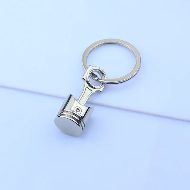 Mini Zink-legierung Auto Teile Schlüsselanhänger Simulierte Geschwindigkeit Getriebe Absorber Motor Kolben Anhänger Auto Schlüssel Halter Schlüsselring Nette Männer Geschenk