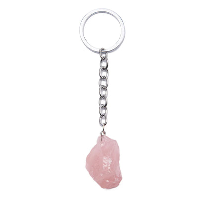 1-2 cm natürlicher roher Erz-Schlüsselanhänger, Edelstein, Quarz, Fluorit, Citrin, Amethyst, unregelmäßiger Stein, Anhänger, Charms, Schmuckherstellung, Zubehör