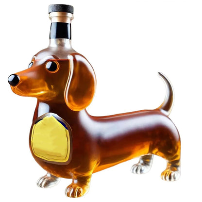 Simulation Dackel Hund Whisky Glas Flasche Dekanter Streich Dackel Dekanter Dekoration Statue Flasche Geeignet für Bars