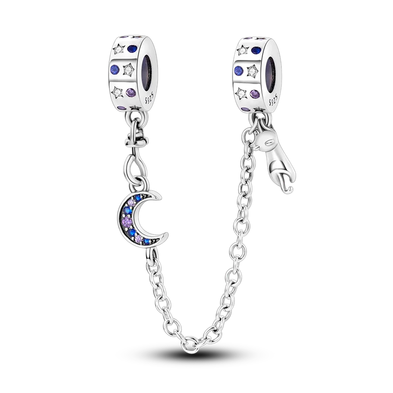 Silberverschluss, 925er-Sterlingsilber, CZ-Pflaster-Clip-Charms, Gänseblümchen-Perlen, Stopper, Sicherheitskette, passend für Original-Armreif, Schmuck-Clip
