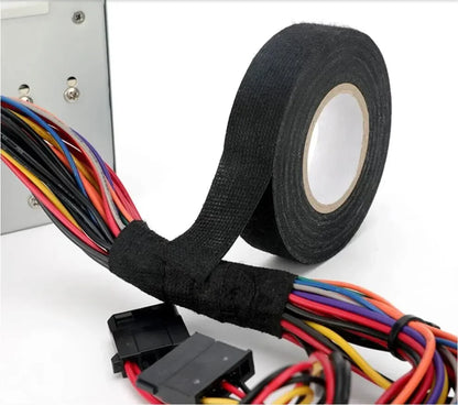 15 Meter hitzebeständiges, flammhemmendes Klebeband, selbstklebendes Coroplast-Gewebeband für den Schutz von Kabelbäumen im Auto