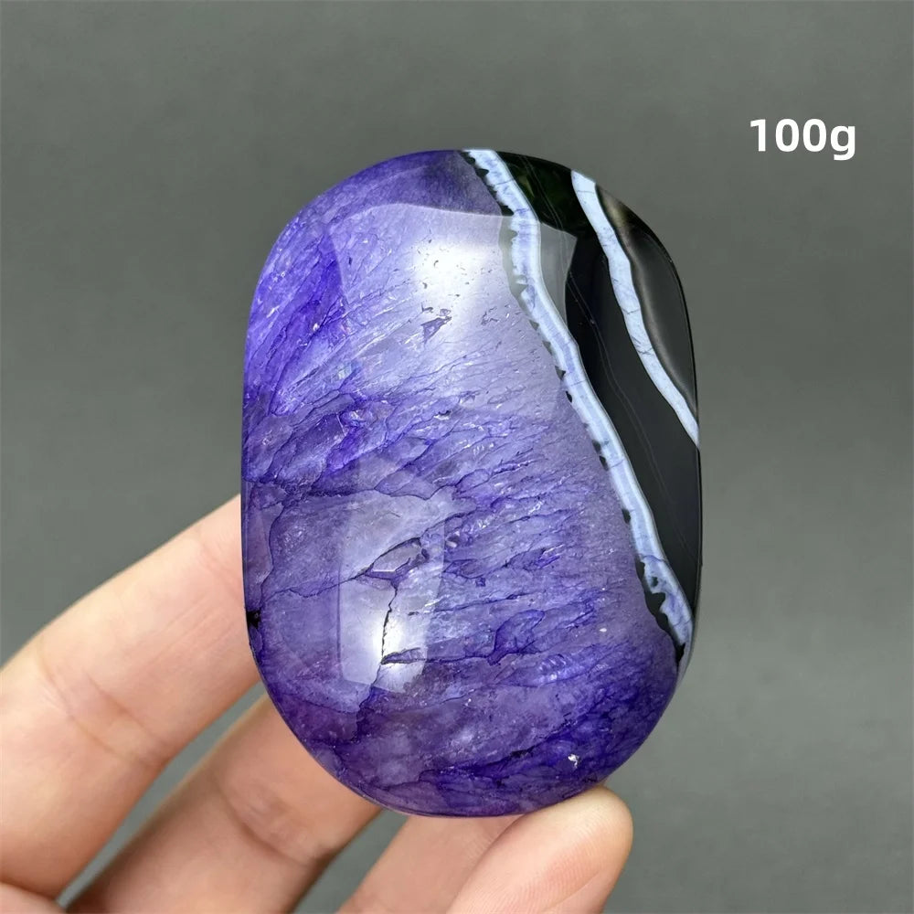 Natürlicher Edelstein Achat Kristall Palm Spielen Mineral Quarz Reiki Heilung Energie Spirituelle Meditation Home Decor Geschenk