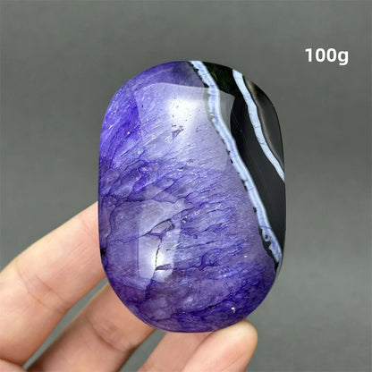 Natürlicher Edelstein Achat Kristall Palm Spielen Mineral Quarz Reiki Heilung Energie Spirituelle Meditation Home Decor Geschenk