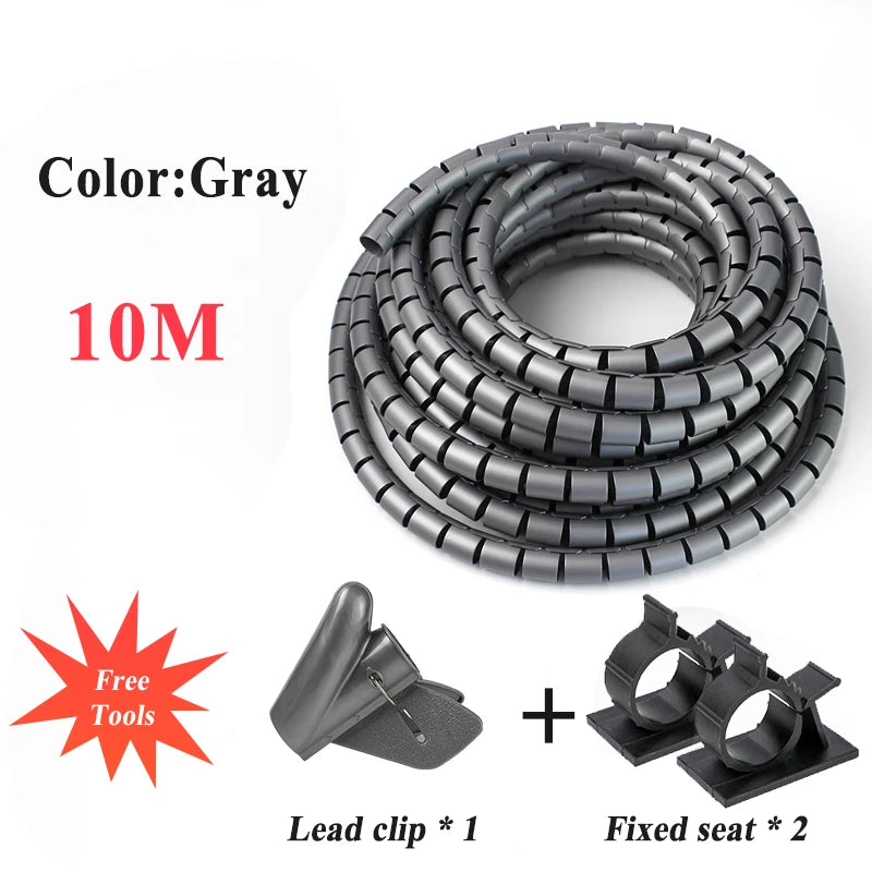10 Mt/los Wicklung Rohr 8/10/12/16/22mm Draht Veranstalter Kabel Schutz Hülse Rohr schutz Hülse Spirale Wrap Wickel Protector