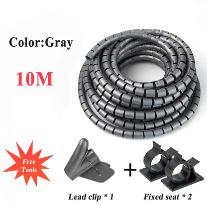 10 Mt/los Wicklung Rohr 8/10/12/16/22mm Draht Veranstalter Kabel Schutz Hülse Rohr schutz Hülse Spirale Wrap Wickel Protector