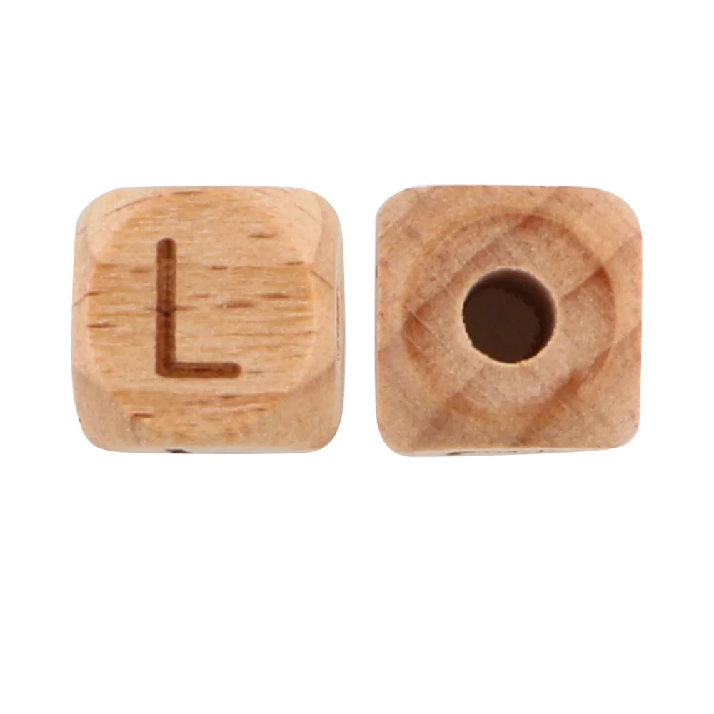 10/20/30/50 Stück Buchenholz-Buchstabenperlen 10mm 12mm Umweltfreundliche Naturholz-Alphabetperlen für Armband- und Halskettenherstellung