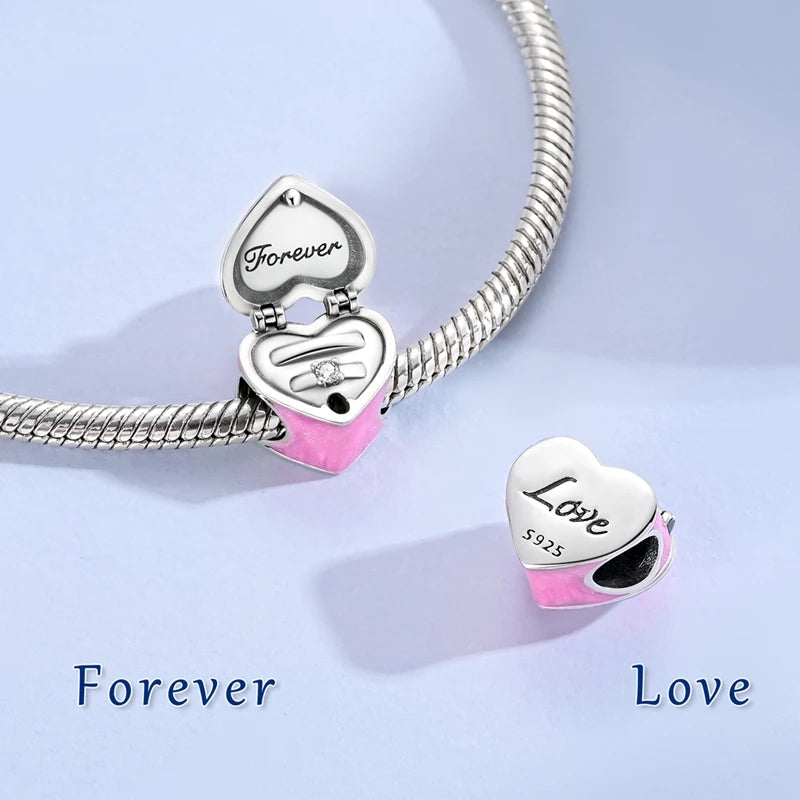 925 Silber Charms Original Design Blaue Augen Zirkon Katze Hund Perle Herz Charme DIY Fit Armband Für Frauen Hochzeit Schmuck Geschenk