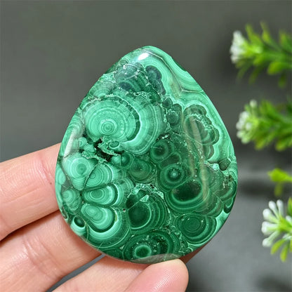 Natürlicher, hochwertiger Malachit in Tropfenform, zum Polieren, DIY, Quarz, Energietherapie, Meditation, Reiki, Hexerei, Heimdekoration, Geschenk