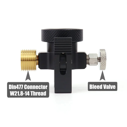 Quick Connect Soda Pink CO2-Tankzylinder (Terra DUO Art), Nachfülladapter, Ein/Aus-Adapter mit Entlüftungsventil, Messgerät DIN477