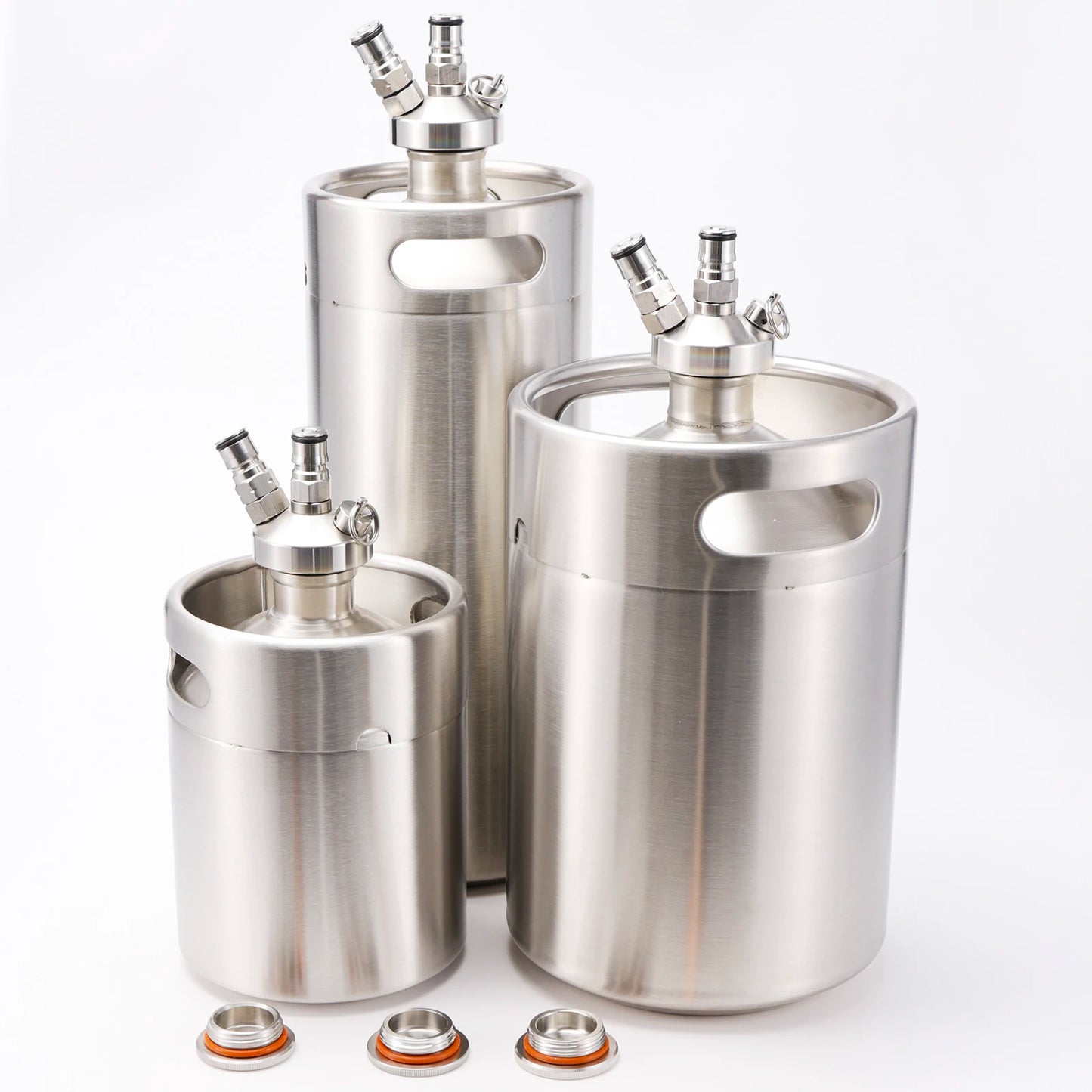 Mini-Fass mit Kugelverschluss, Speer, kohlensäurehaltiger Kappe, 2/4/5 l, Edelstahl 304, einwandig, tragbar, Picknick-Fässer, selbstgebrautes Bierfass
