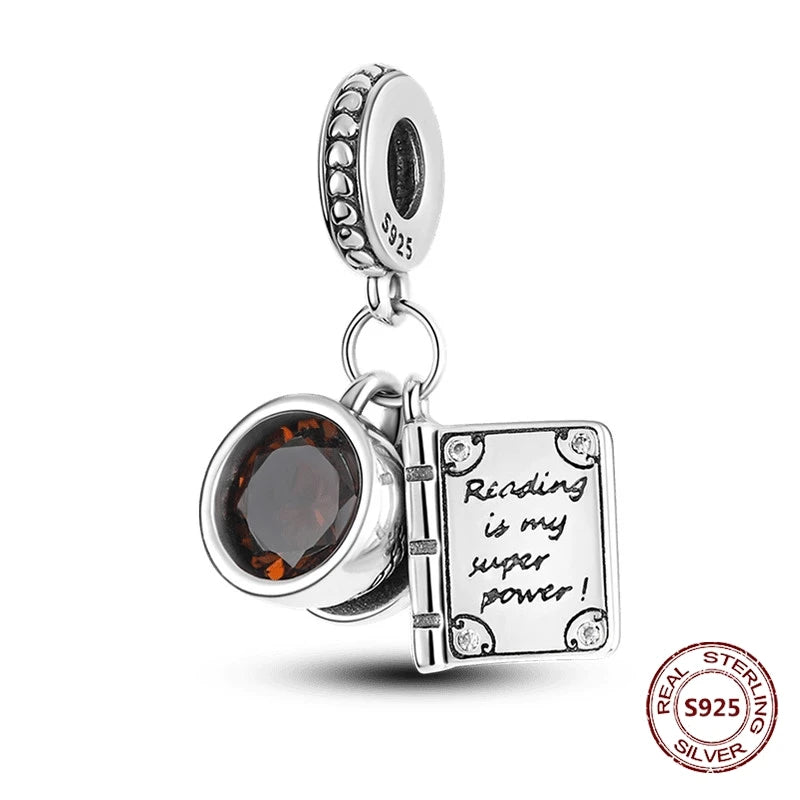 Flugzeug-Charm, 925er Silber, Original-Zirkon, Kleeblatt, Avocado, Charms, Perle, passend für Armbänder, DIY-Schmuck für Frauen, Hochzeitstag, Geschenk