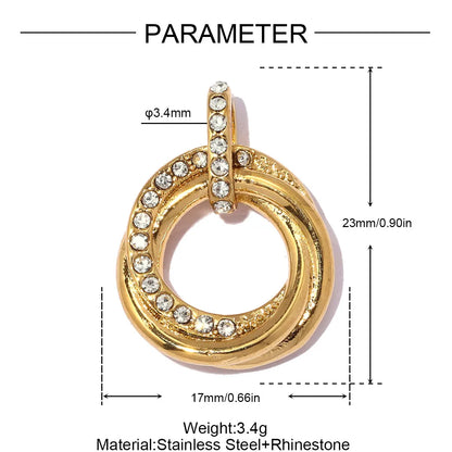 3 Stück/Set Modische Edelstahl Rosen-Blumen DIY Ohrring-Anhänger Herzförmige Halsketten-Anhänger Damen Böser-Blick-Schmuck Großhandel
