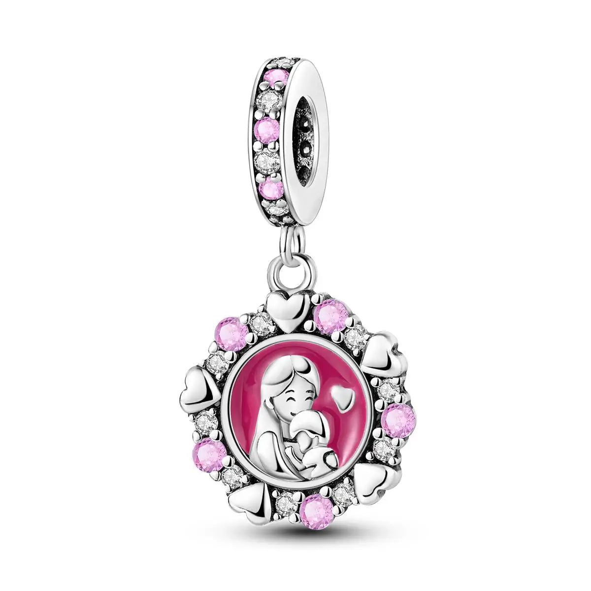 Versilberte Katzenpfote, Zauberwürfel, Blumen-Charms, Anhänger, passend für Original-Armbänder, DIY-Modeschmuck