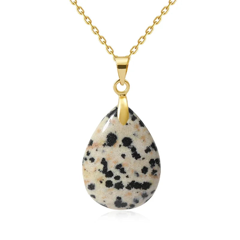 Naturstein Kristall Anhänger Teardrop Mode Halskette für DIY Halskette Ohrringe machen Schmuck Weihnachten Freundschaft Geschenk