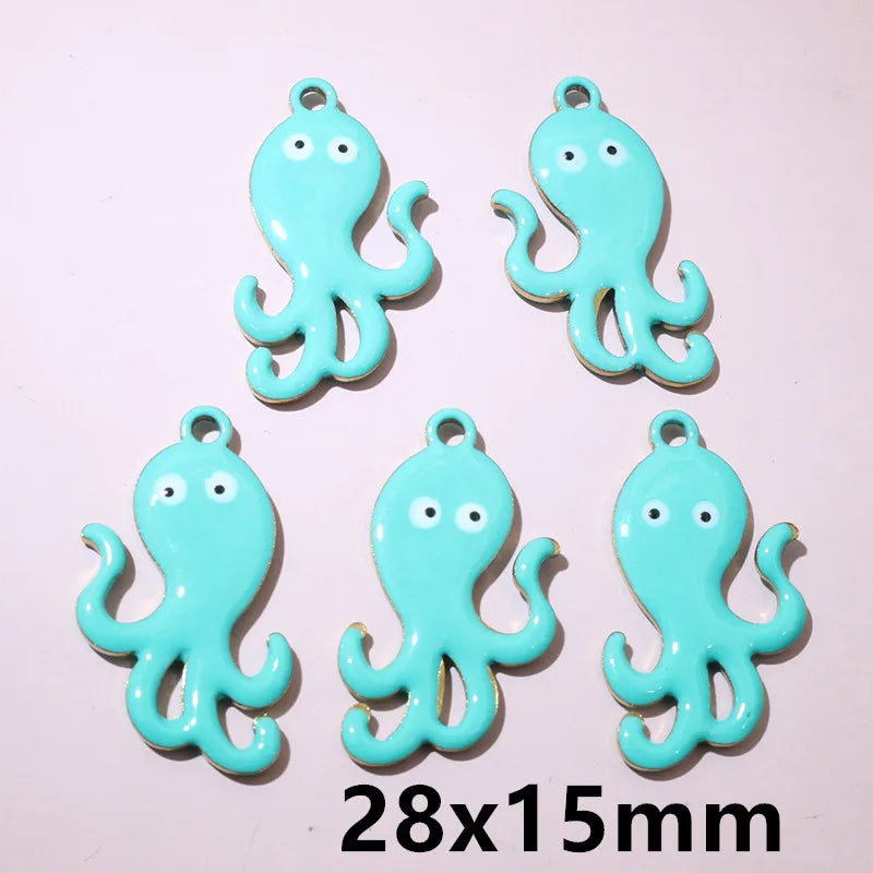 10 Stück Edelstahl Emaille Streifen Fisch Charms Anhänger 40x8/40x14mm DIY Schmuck Herstellung Zubehör für Halsketten Ohrringe