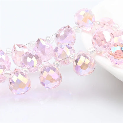 Österreich AB Farbe Kristall Erdbeere Perlen 10*8mm Glänzende Facettierte Glas Perlen für Schmuck Machen DIY Hochzeit Kleid zubehör